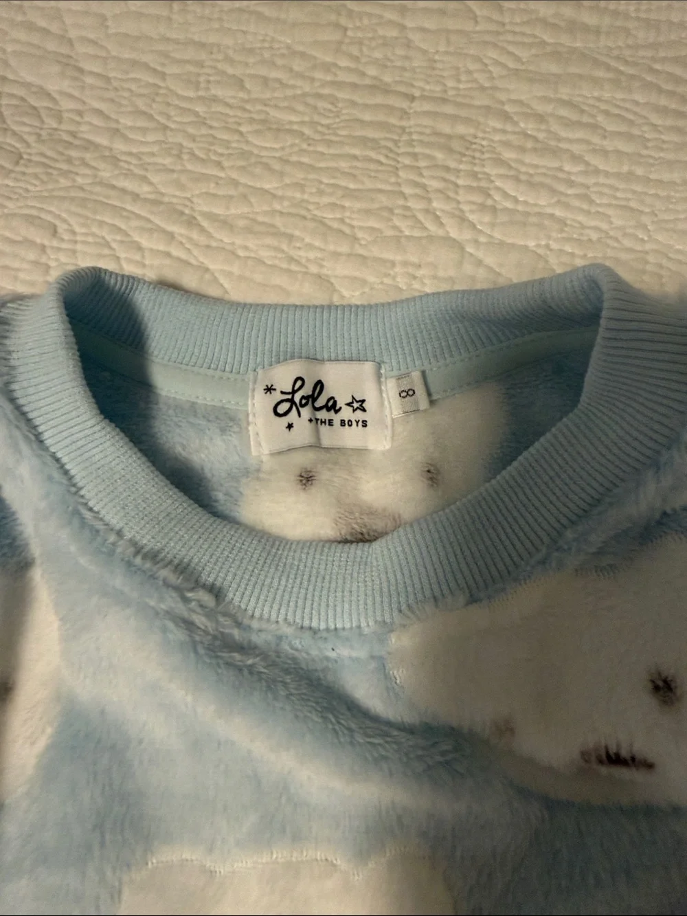 Lola and the Boys fuzzy panda set 8 never worn